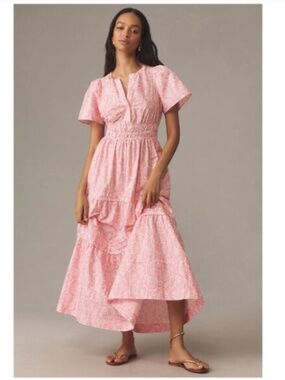 Anthropologie Somerset Maxi Dress Raspberry M NWT